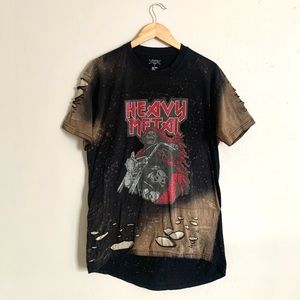 Track 23 Heavy Metal design Grunge Distressed Tee